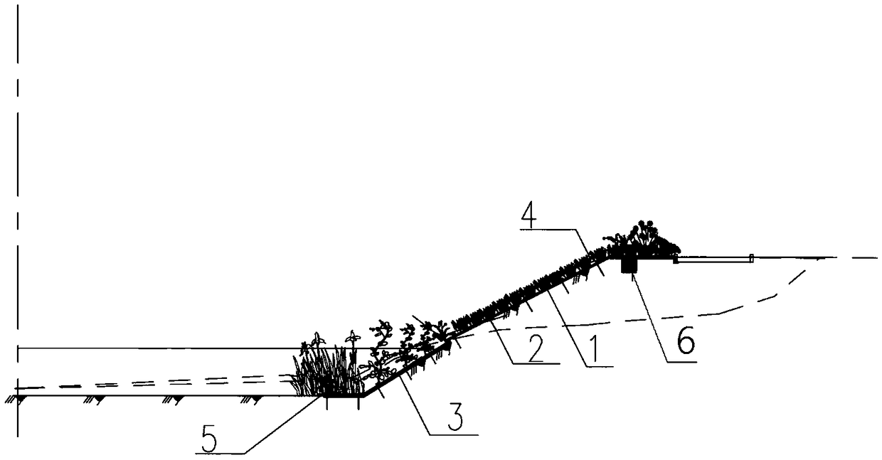 Scouring resisting improvement revamping system used for river-and-lake boundary water-level fluctuation zone and laying method