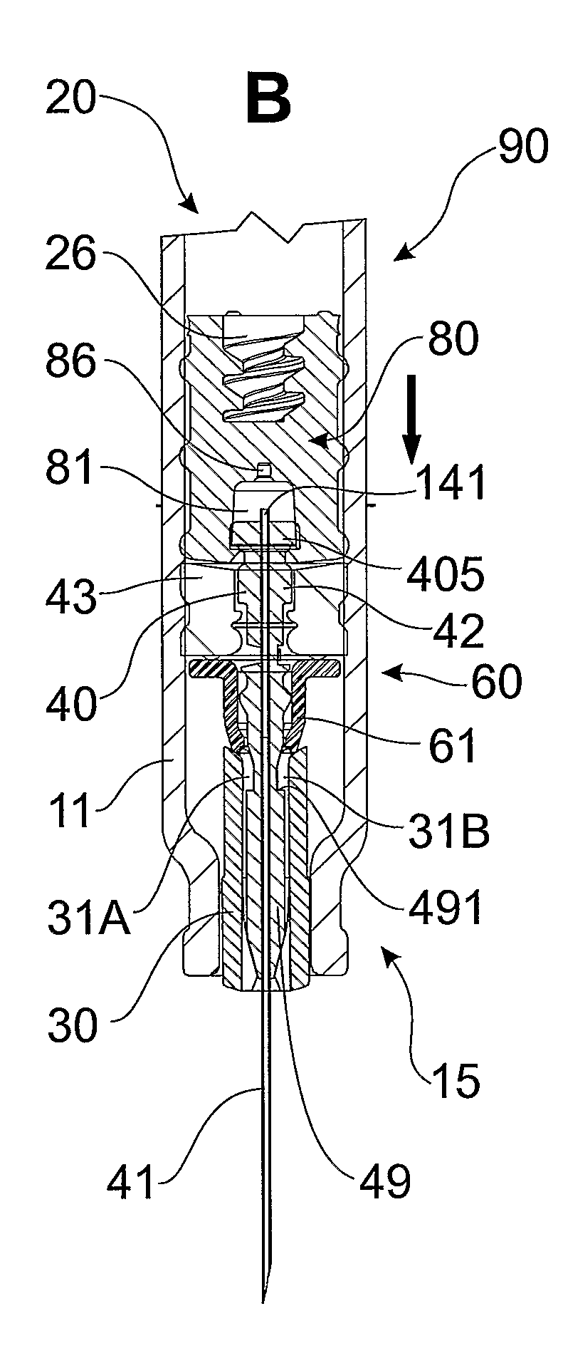 Prefilled retractable syringe, plunger and needle assembly