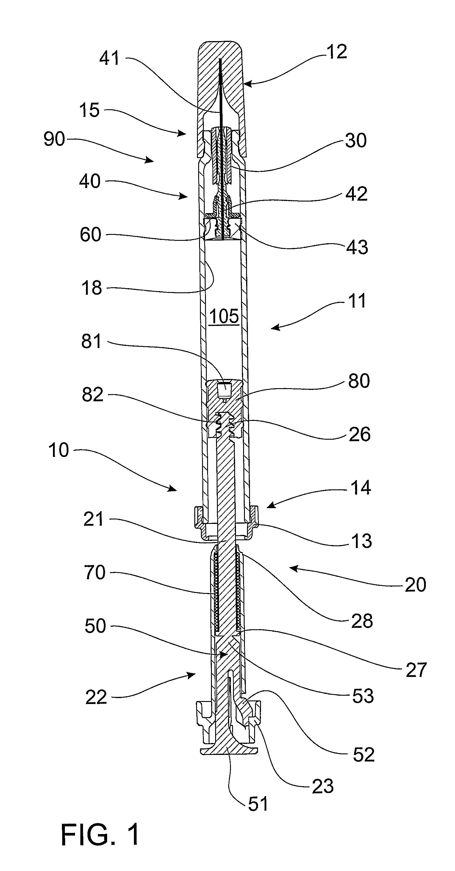 Prefilled retractable syringe, plunger and needle assembly