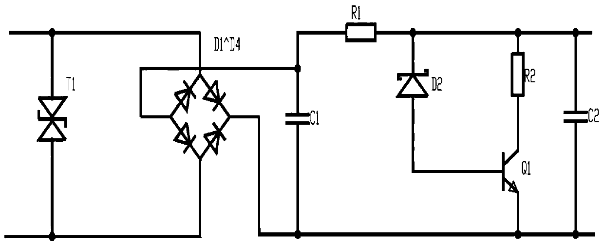 High voltage induction power obtaining device