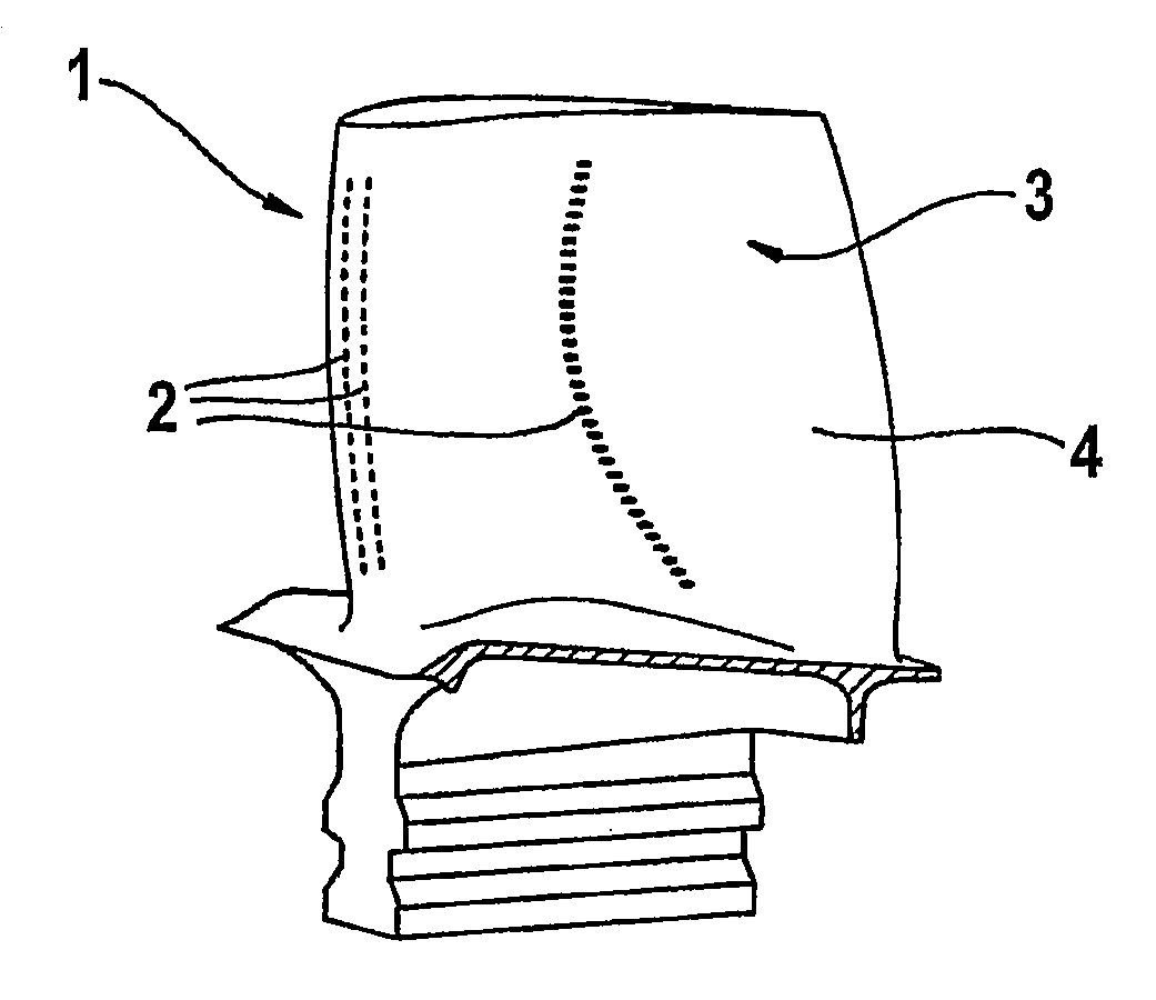 Process for producing holes