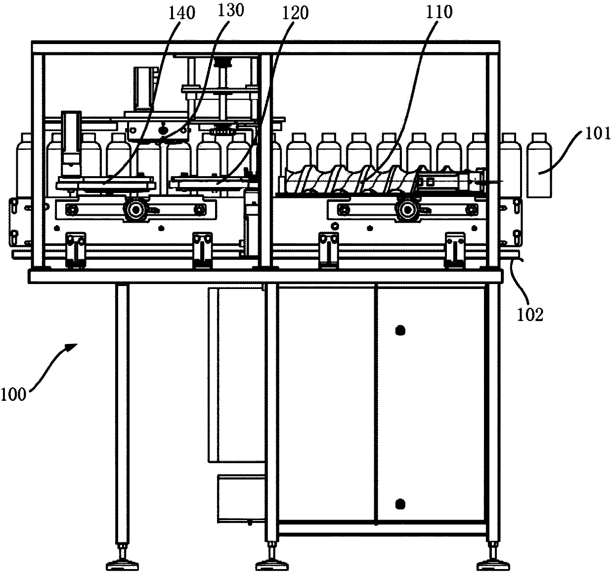 Bottle body positioning device