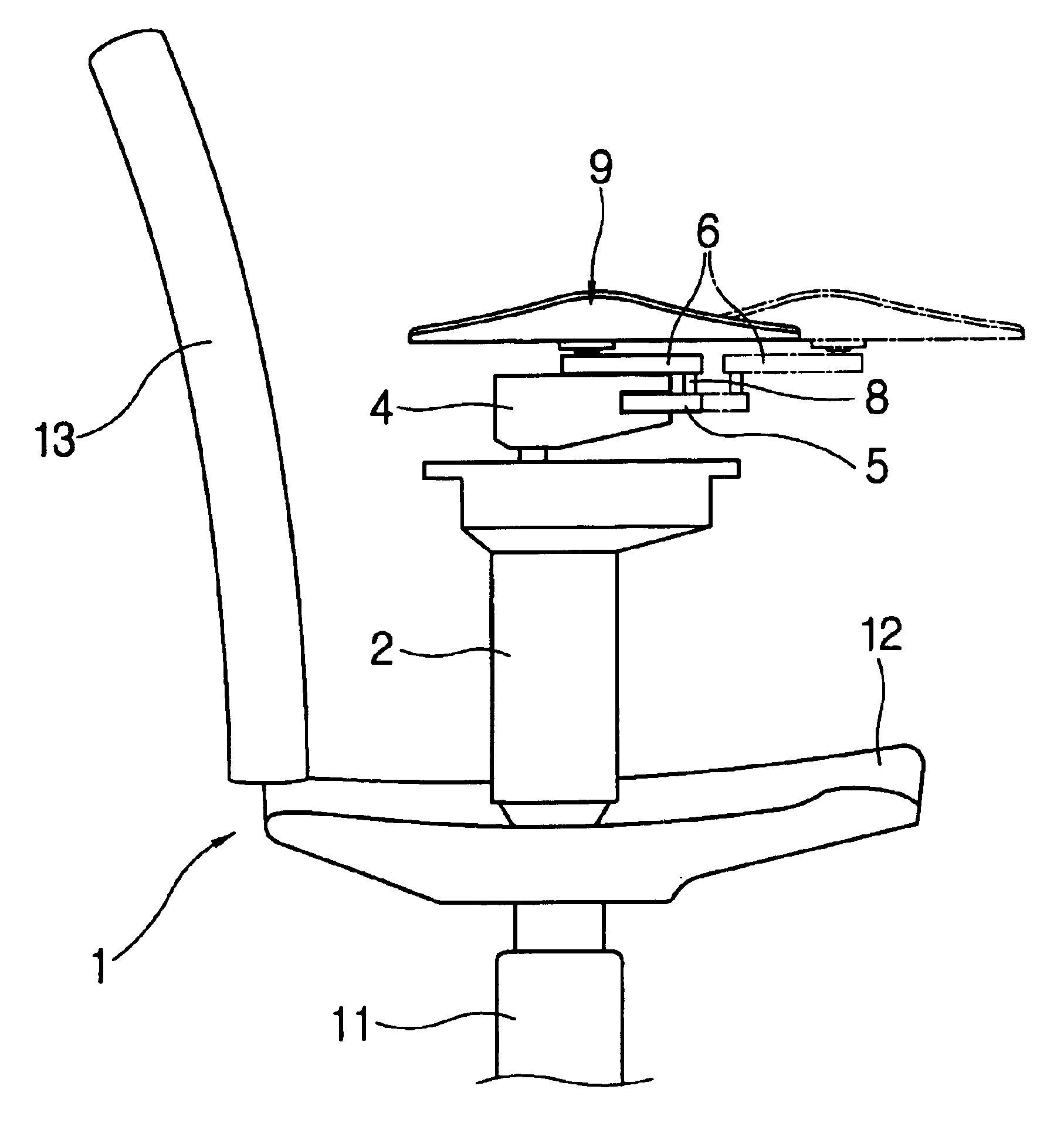 Armrest apparatus installed in chair for computer work