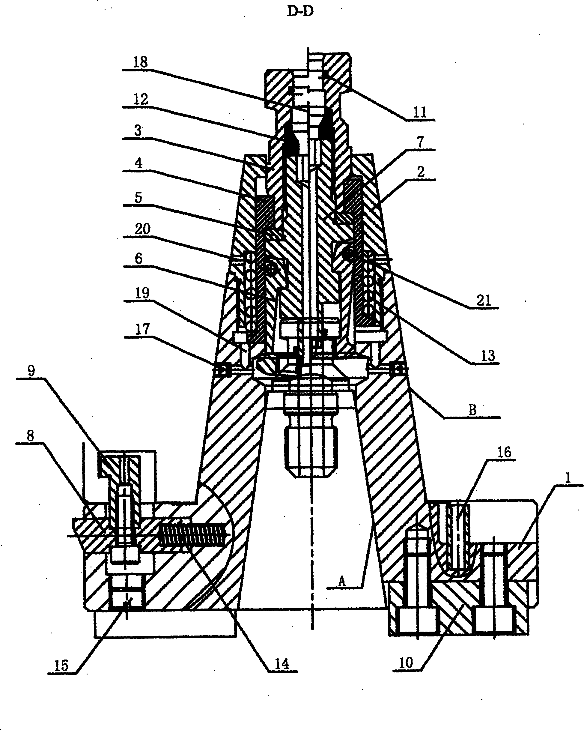 Device for converting two types of spindle tapered bores of machine tool