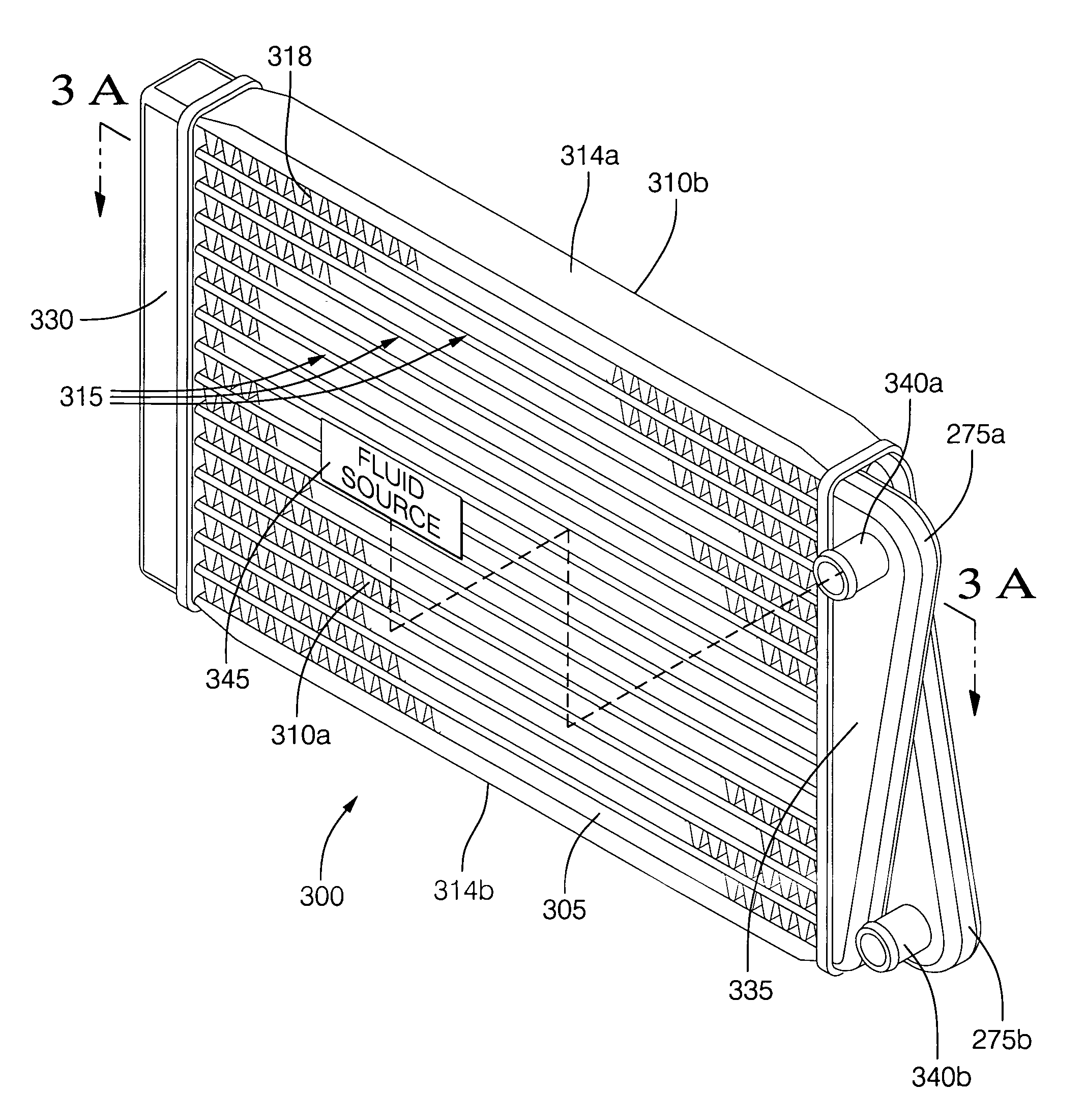 Contra-tapered tank design for cross-counterflow radiator