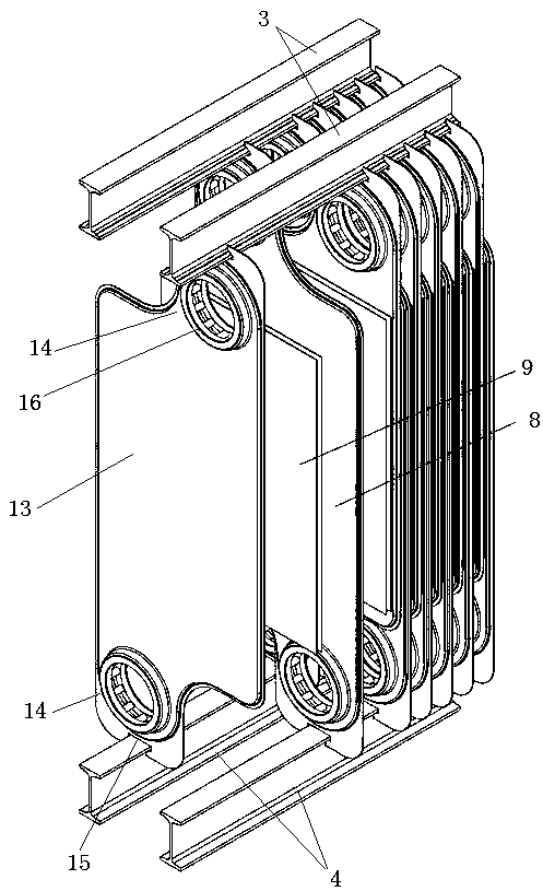 Waste heat recovery power generation type heat exchanger