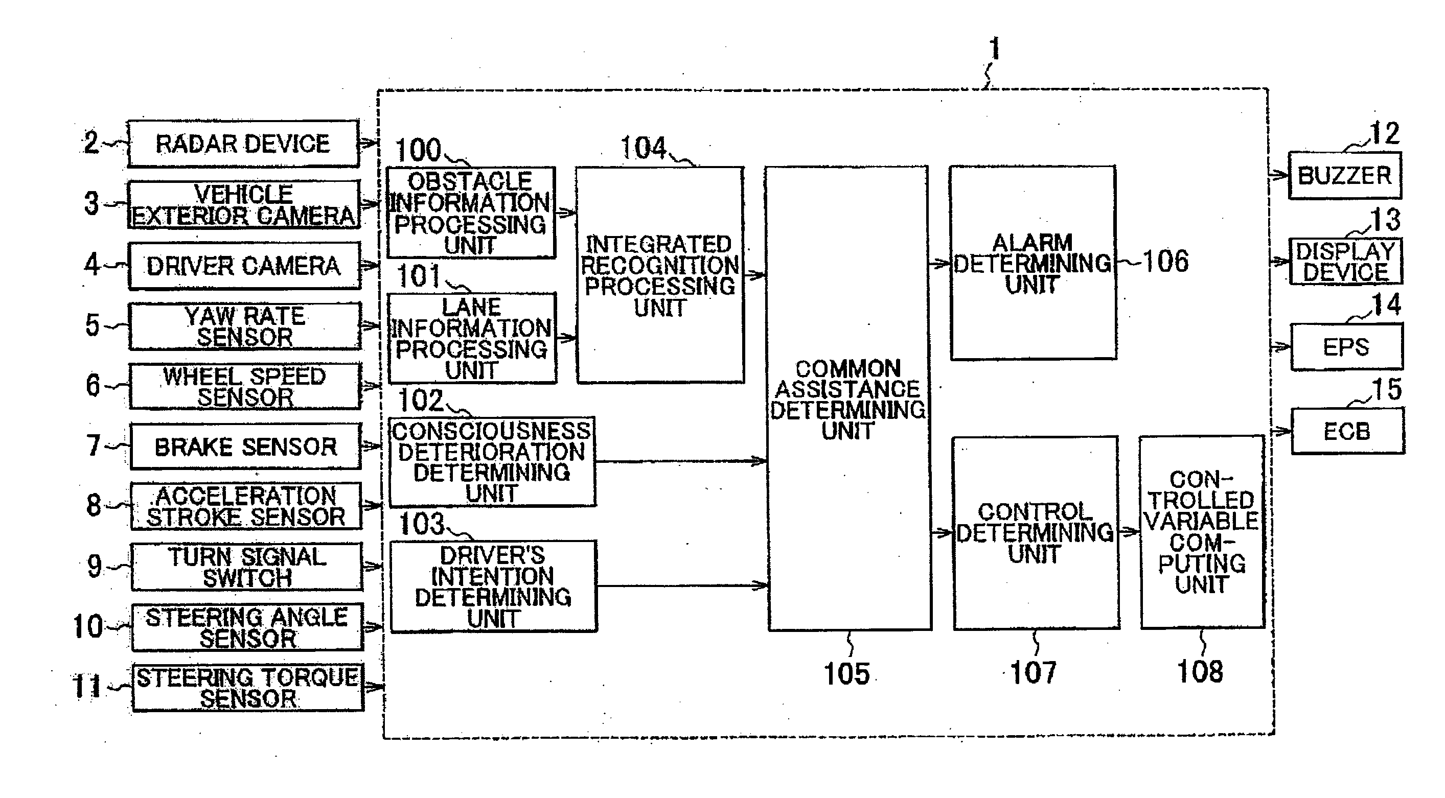 Vehicle operating condition determining system, driving assist system, and operating condition determining method