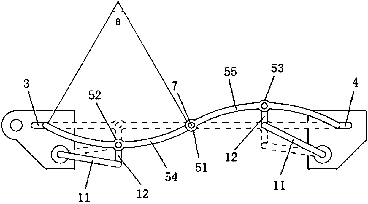 Chair back with function of fitting to human back through curve self-regulation