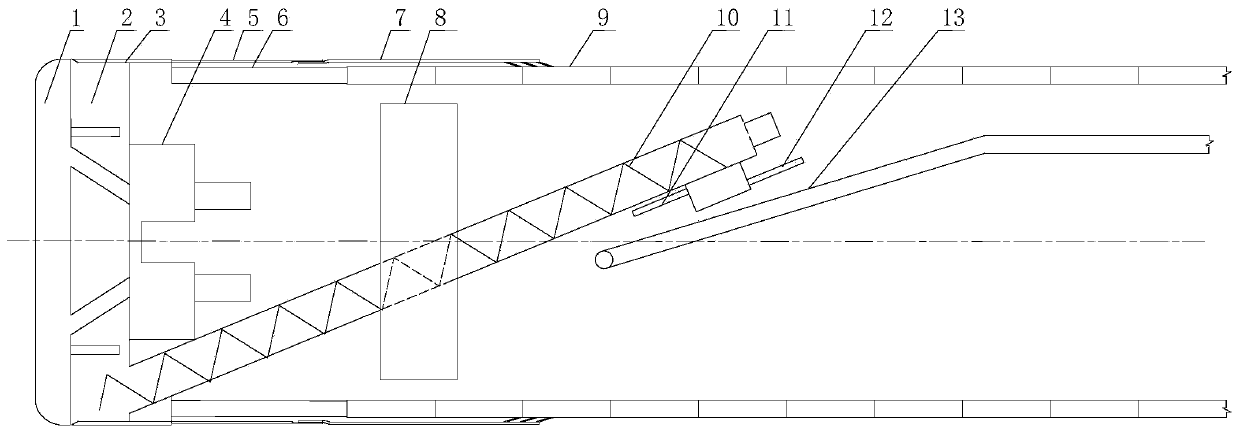 Earth pressure balance shield structure with gate anti-spewing structure and shield method