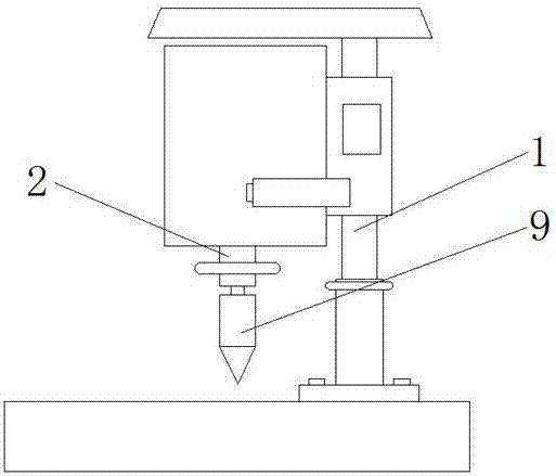 Lamp production drilling machine facilitating drill bit installation