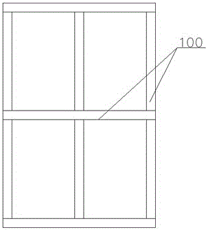 Reinforcing method and reinforcing structure for replacing strip foundations by raft foundations