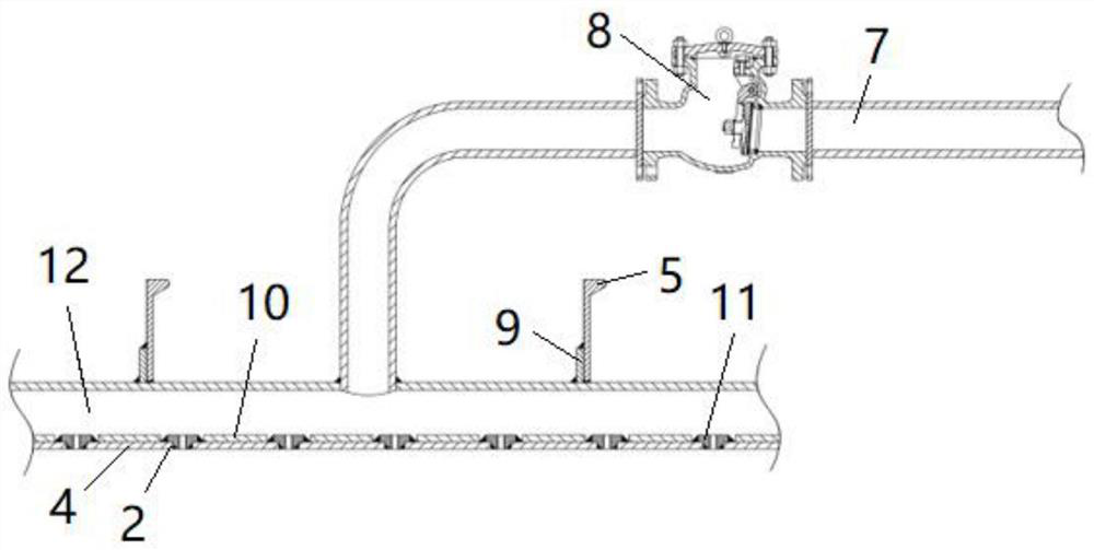 Air injection structure of air layer resistance reduction device, ship air layer resistance reduction system and air layer resistance reduction ship