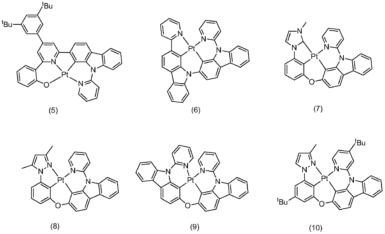 Preparation and application of N'N'C'N type tetradentate platinum (II) complex