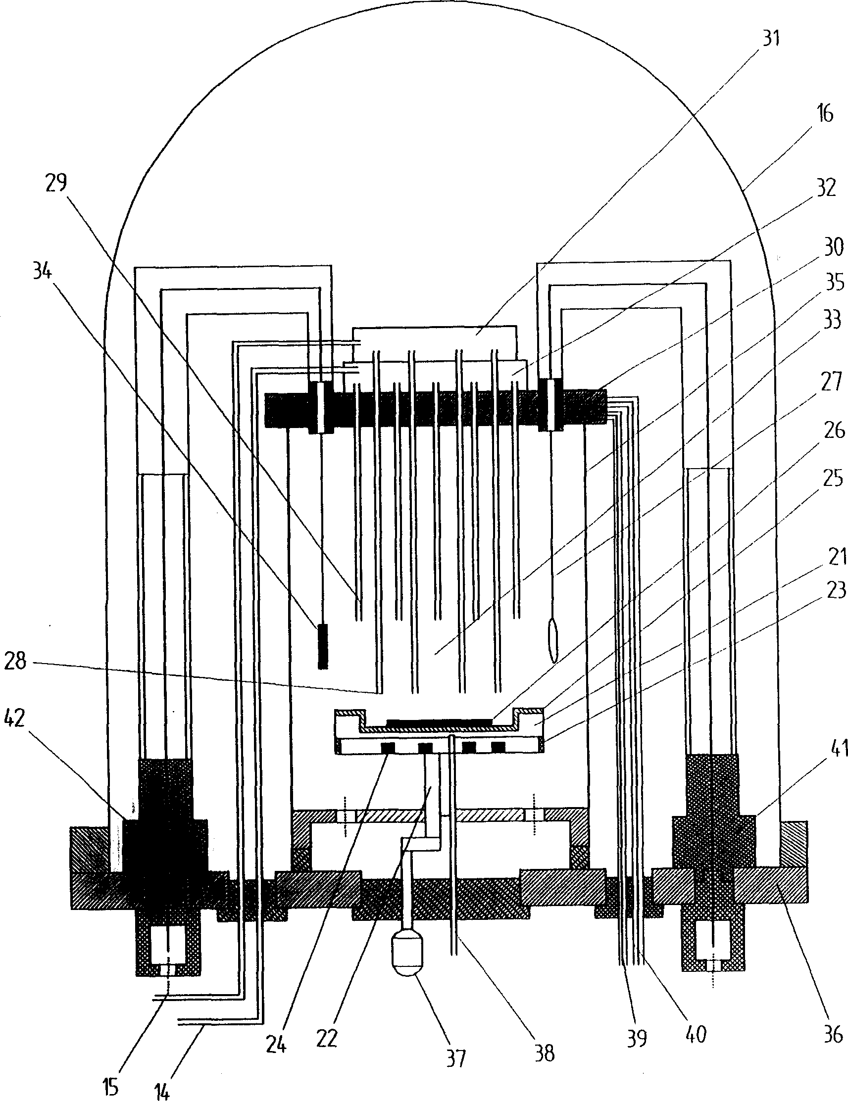 System for CD glow plasma CVD zin oxide film and preparing process