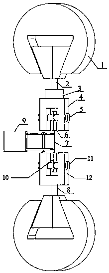 Testing device and method for the mechanical properties of inner yarn of ceramic matrix composite material