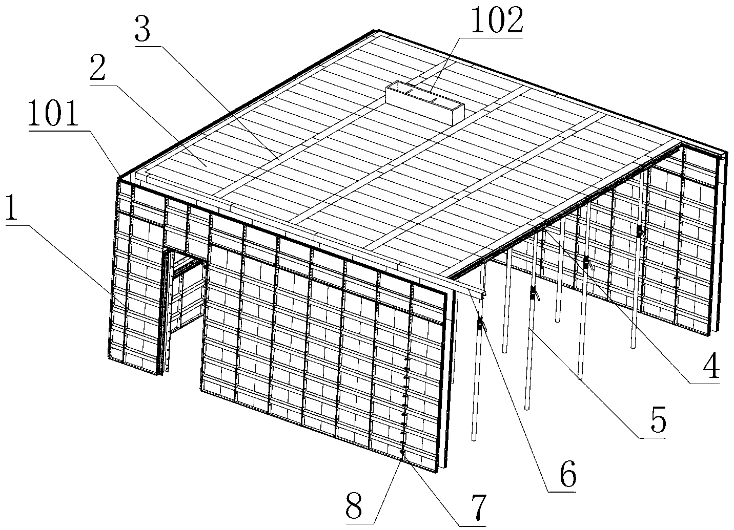 Aluminum template system for building