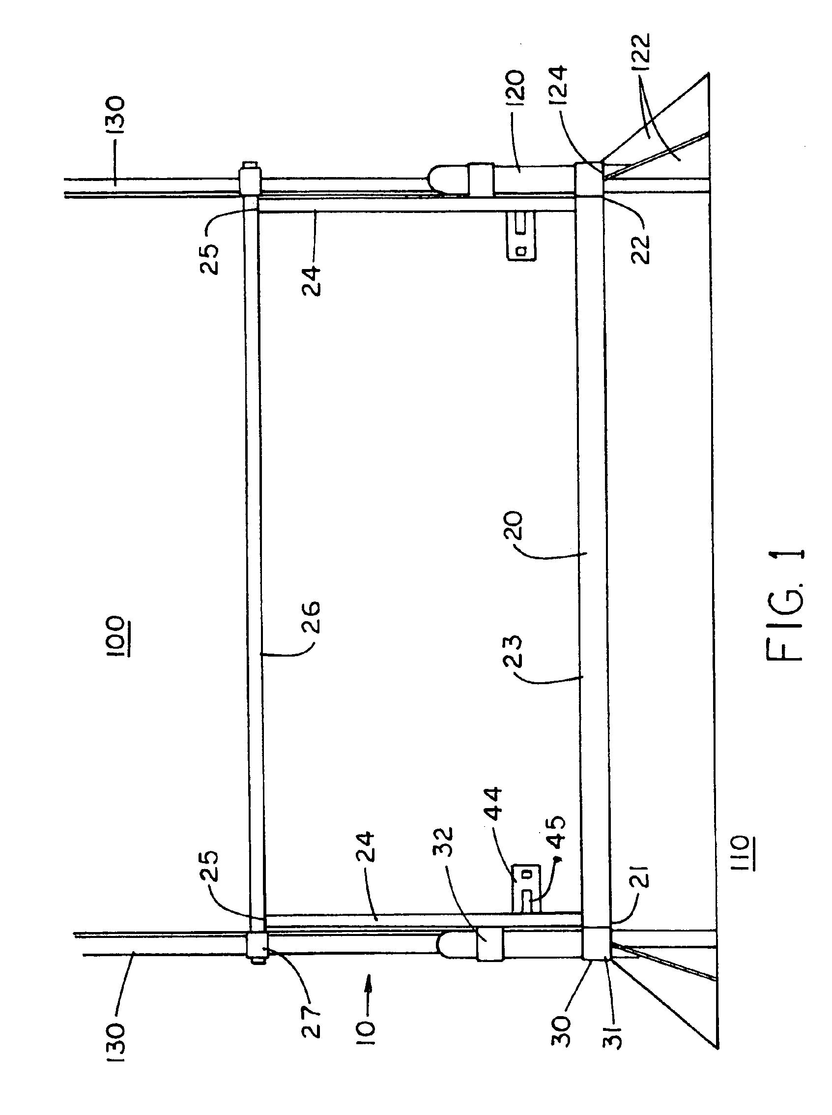 Guard assembly and handrail for use with overhead doors