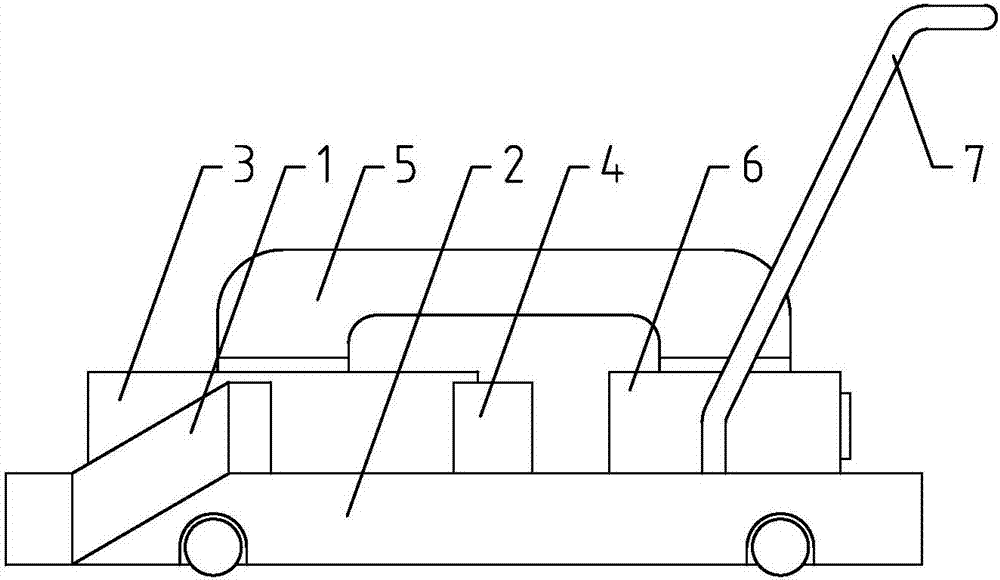 Feather and down classification recycling working trolley