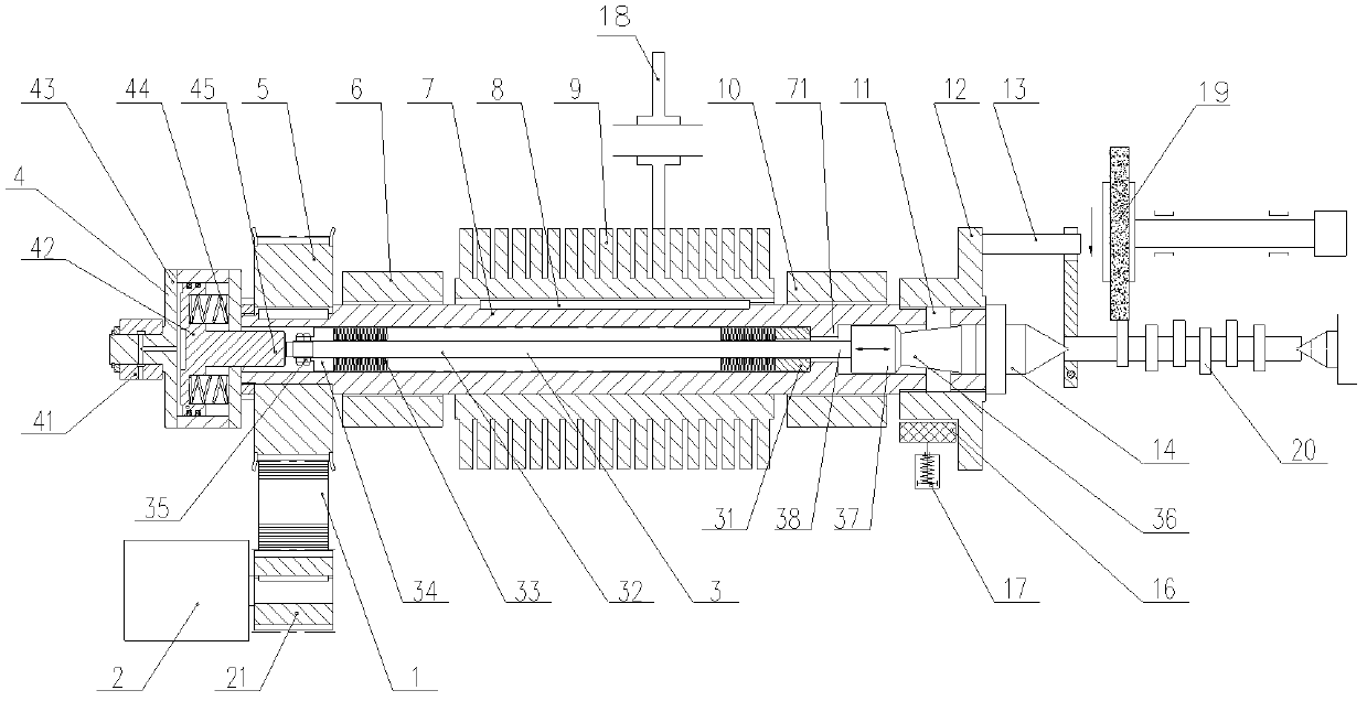 Stepless dividing device and camshaft grinder comprising same