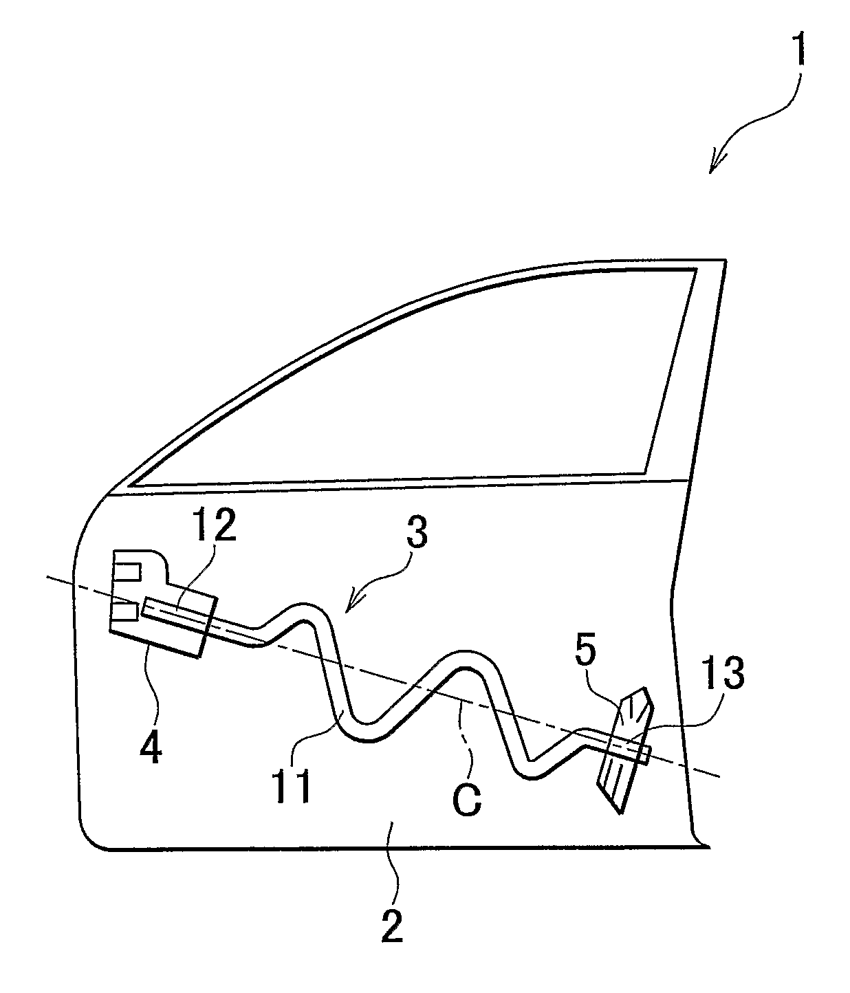 Vehicle door structure