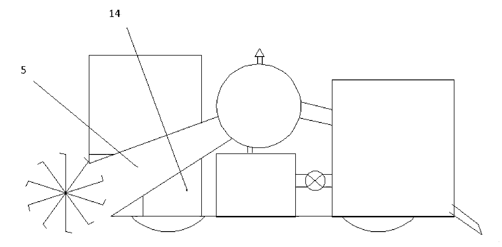 Device integrating rice and wheat harvesting and straw carbonization and returning to field