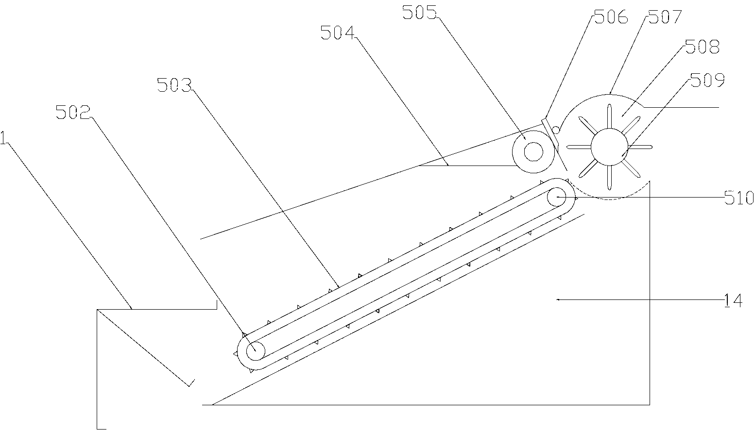 Device integrating rice and wheat harvesting and straw carbonization and returning to field