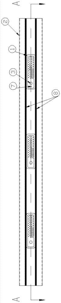 Drip irrigation tape with pasters inlaid internally