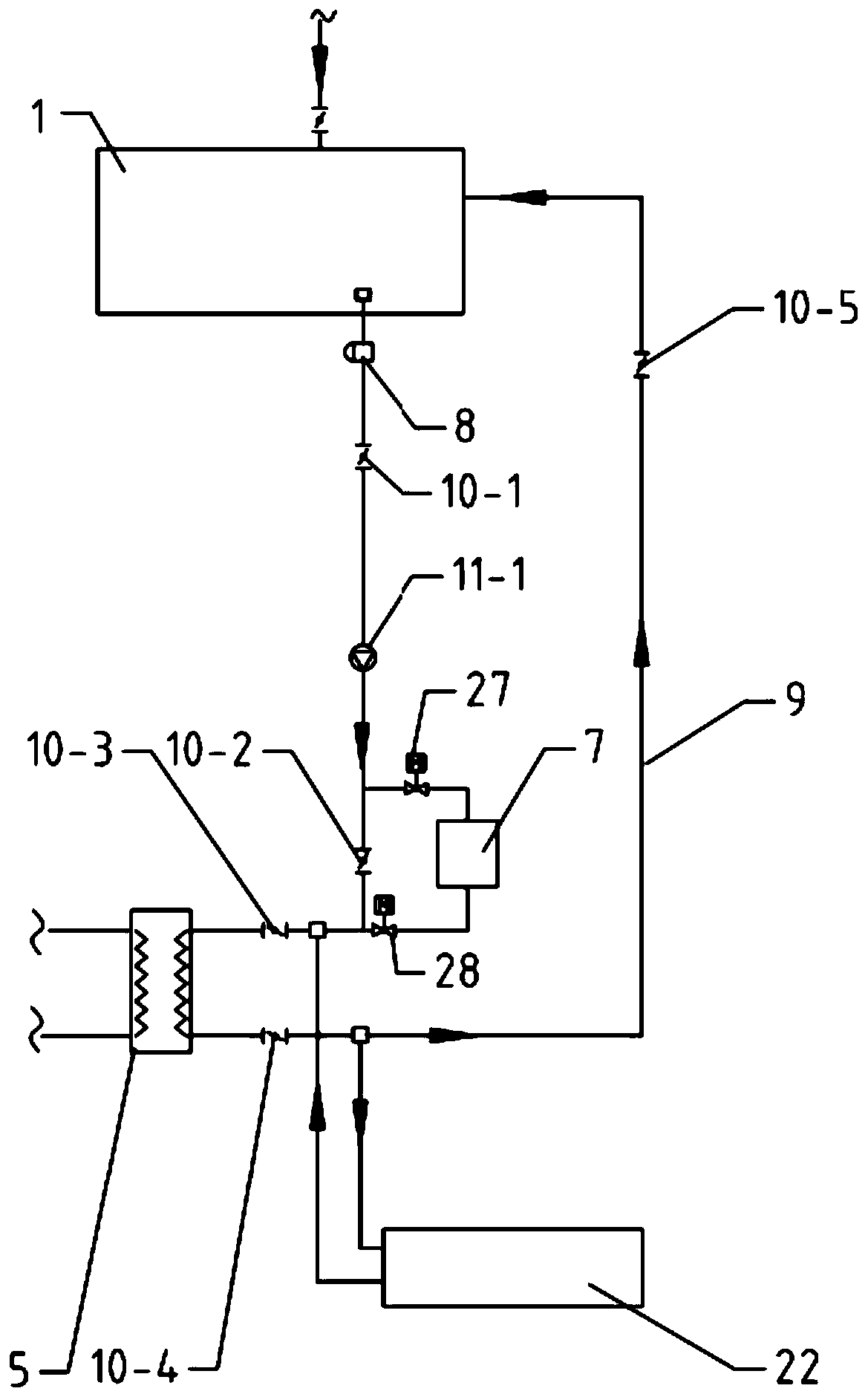 Waste heat recycling system for aquarium and working method thereof