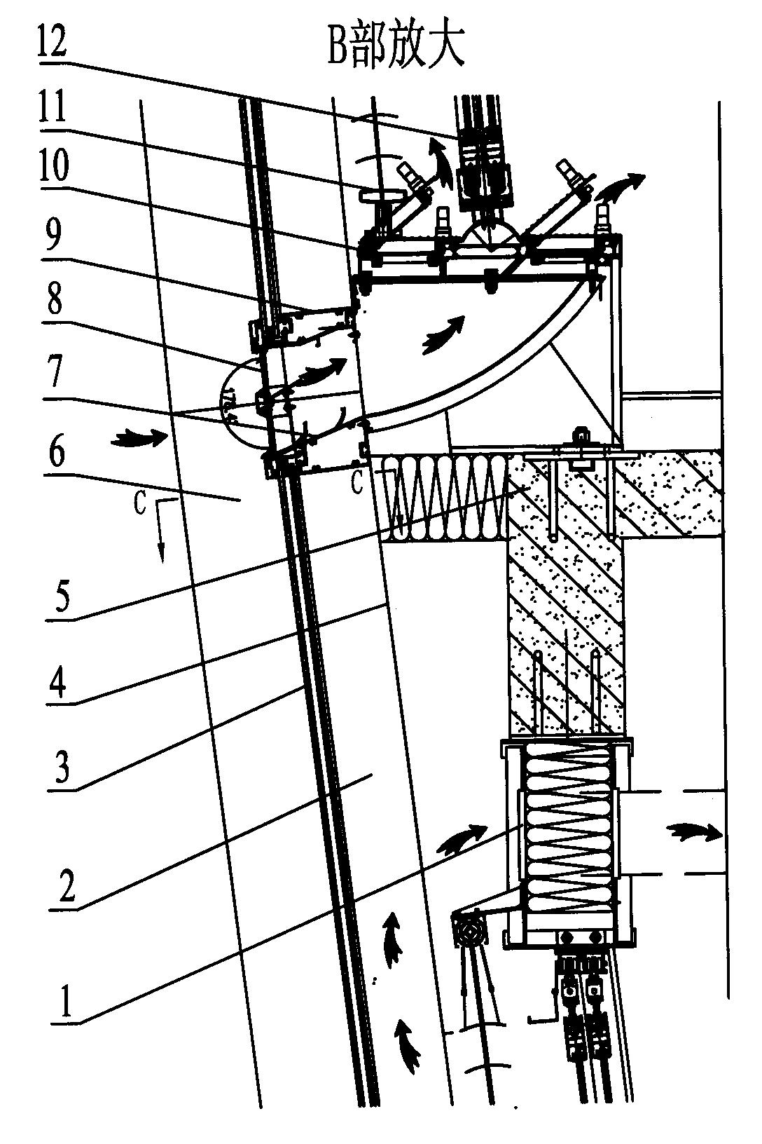 Double-layer unit curtain wall of rhombic folded line plate