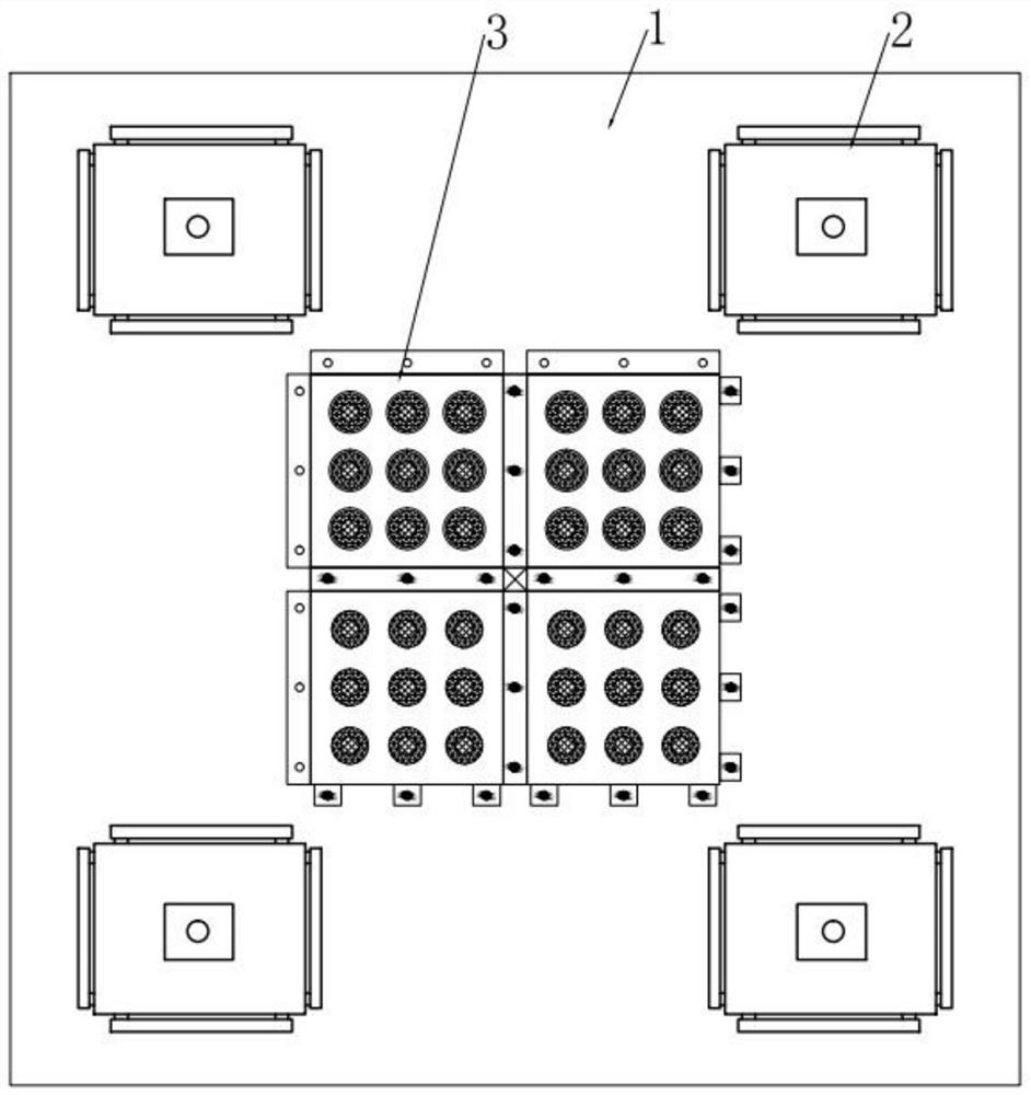 Dot-matrix remediation system for non-point source polluted water treatment and working method of dot-matrix remediation system