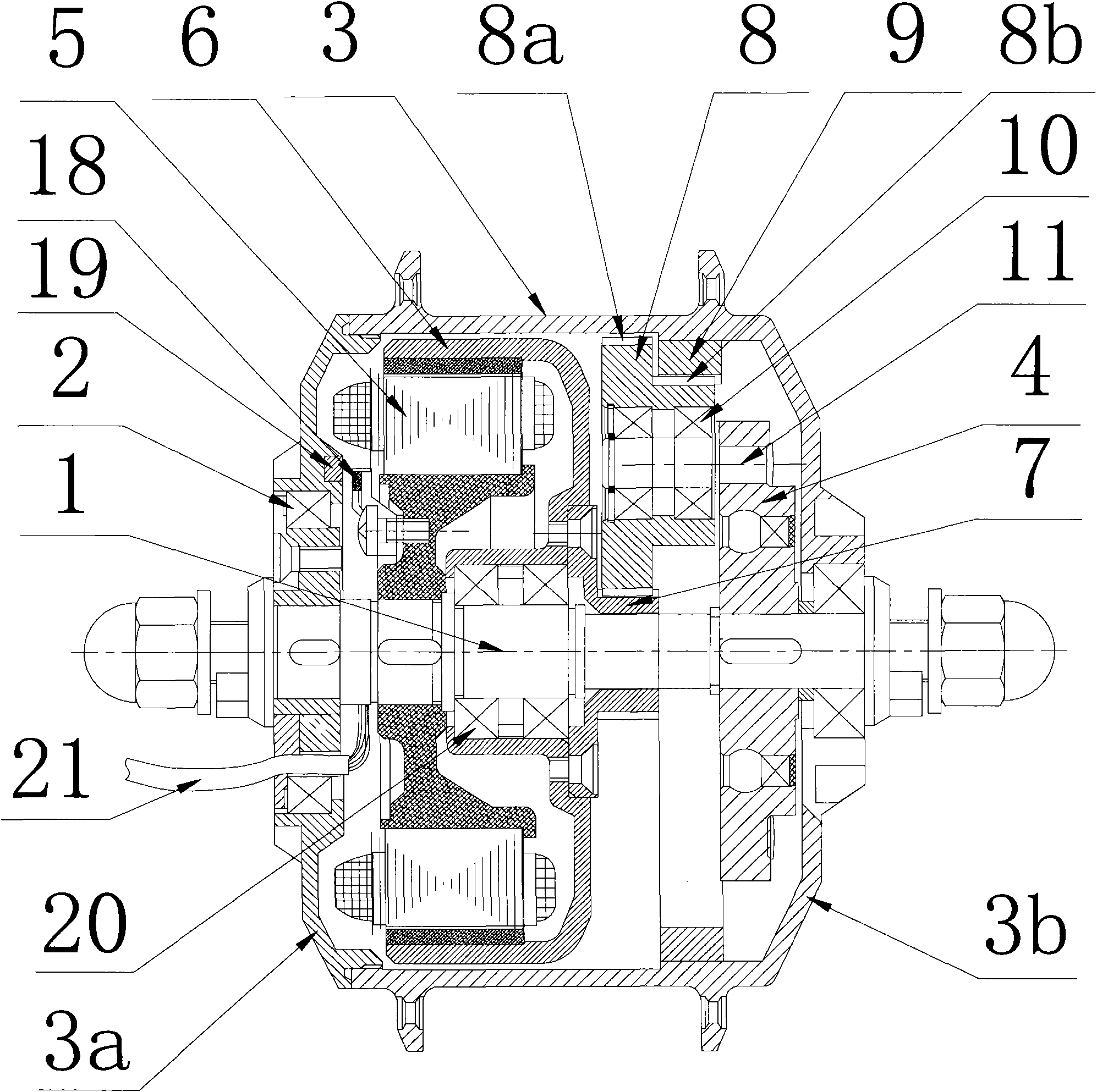 Electric wheel hub