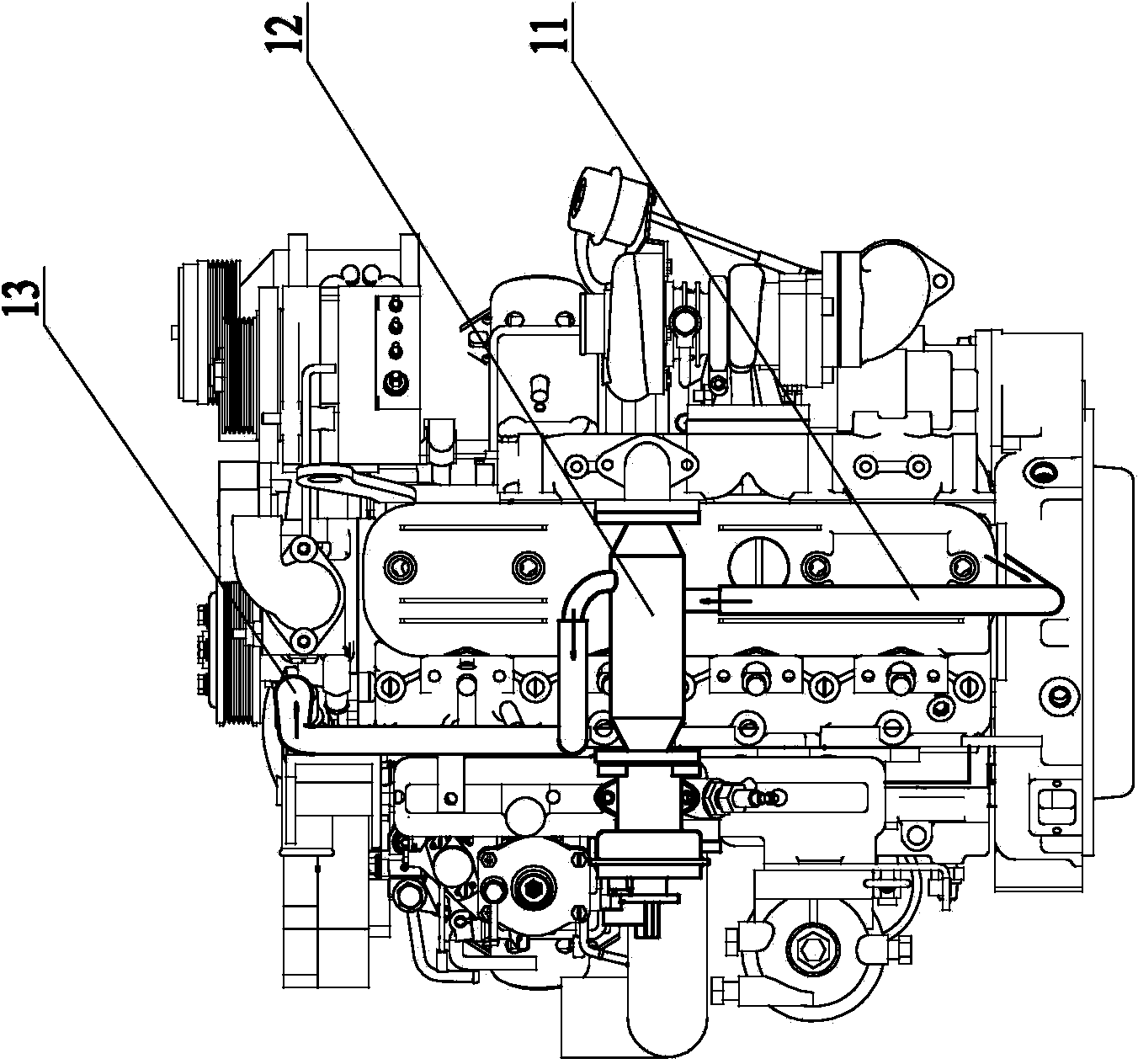 Exhaust gas recirculation cooling water pump structure