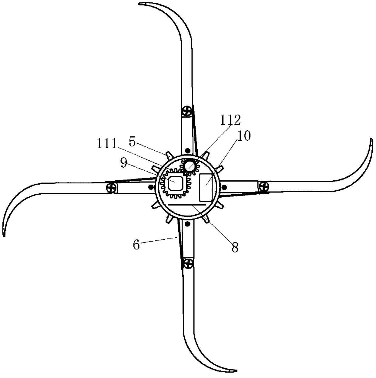 Wheeled leg walking device with independent walking and cross-country functions