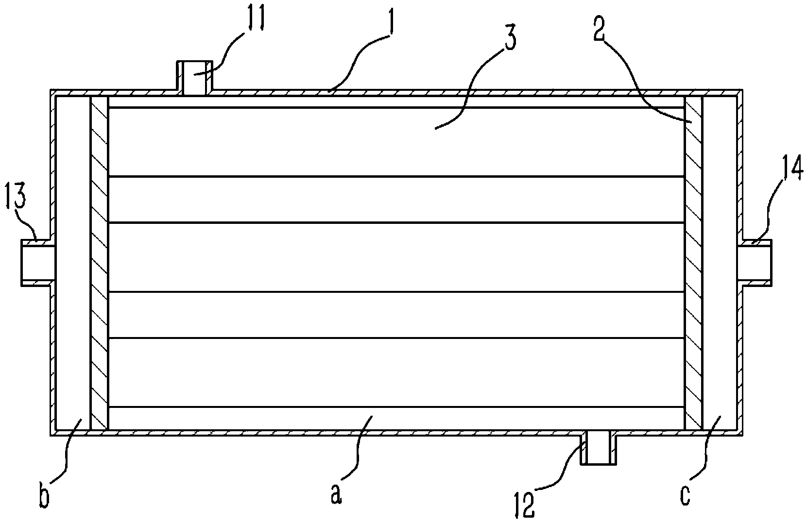 Water tank structure of heat exchange water tank