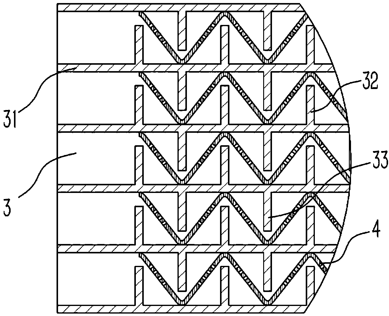 Water tank structure of heat exchange water tank