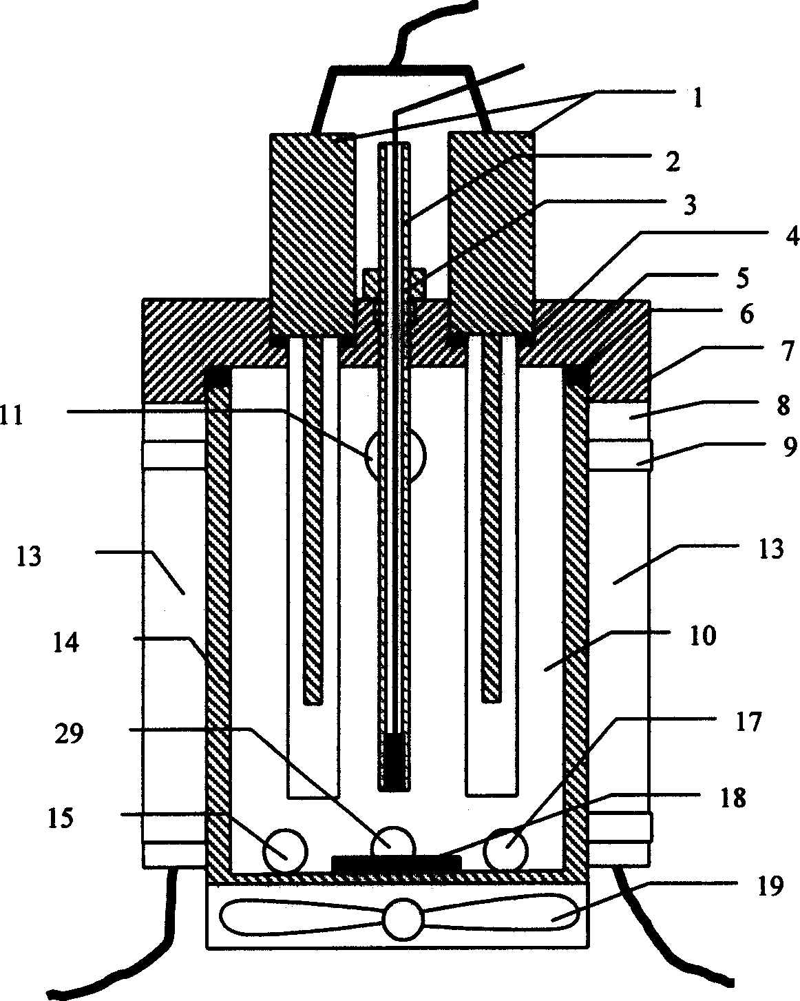 Ultraviolet oxidation process and device for intermittent in-situ quick resolution of total phosphorus and total nitrogen