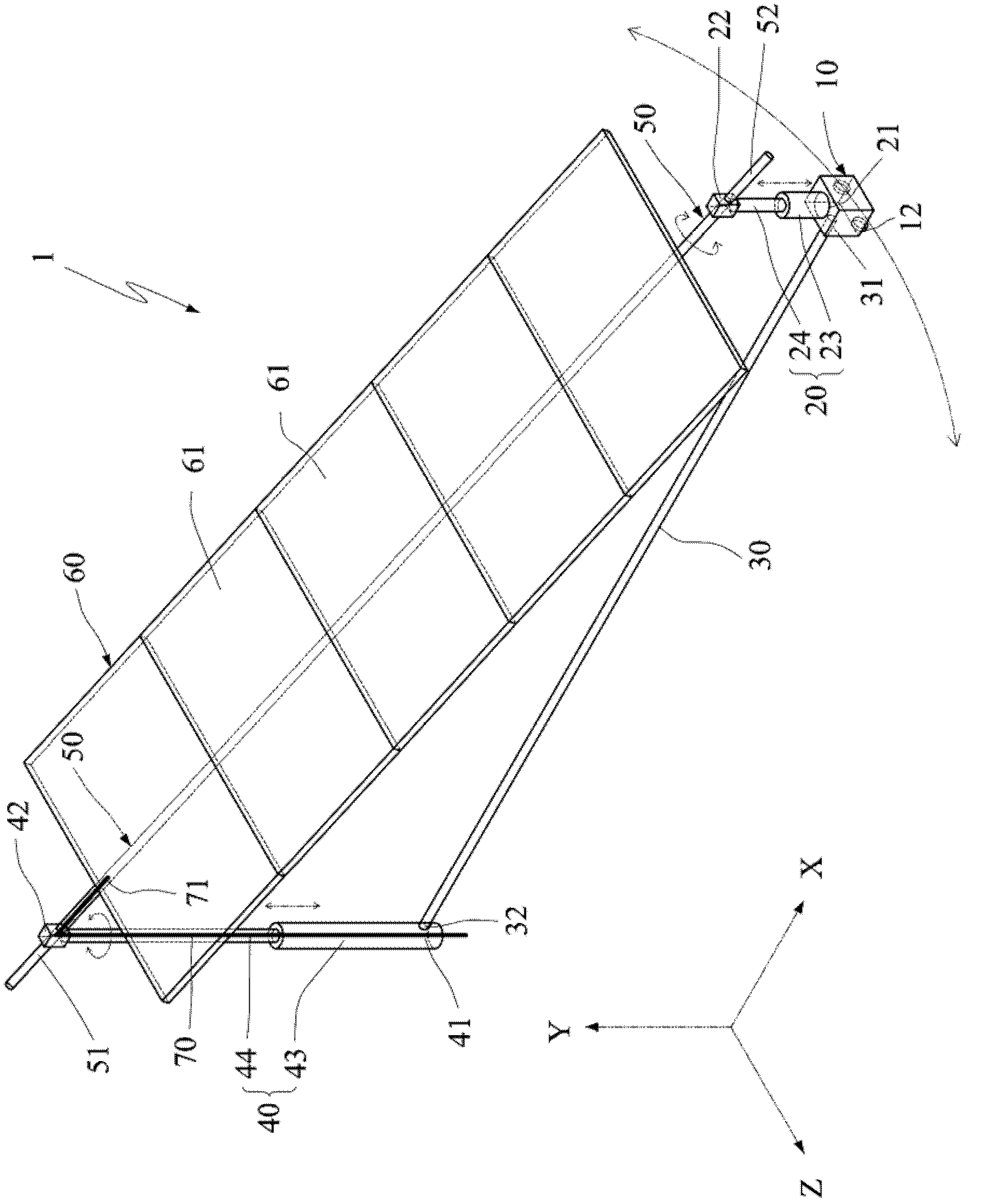 Solar generator apparatus with sun-tracking function