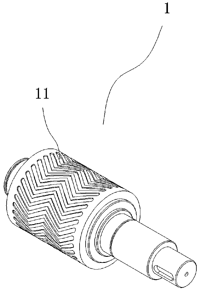 Discharging mechanism of high-molecular material and discharging device thereof