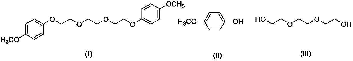 Preparation method of 1, 2-bis (2-(4-methoxyphenoxy)ethoxy)ethane