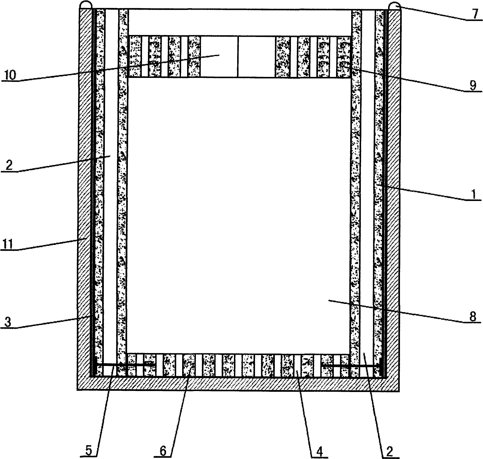 Compressed straw sustained-release fertilizer planting device covered with knitting bag load-bearing container