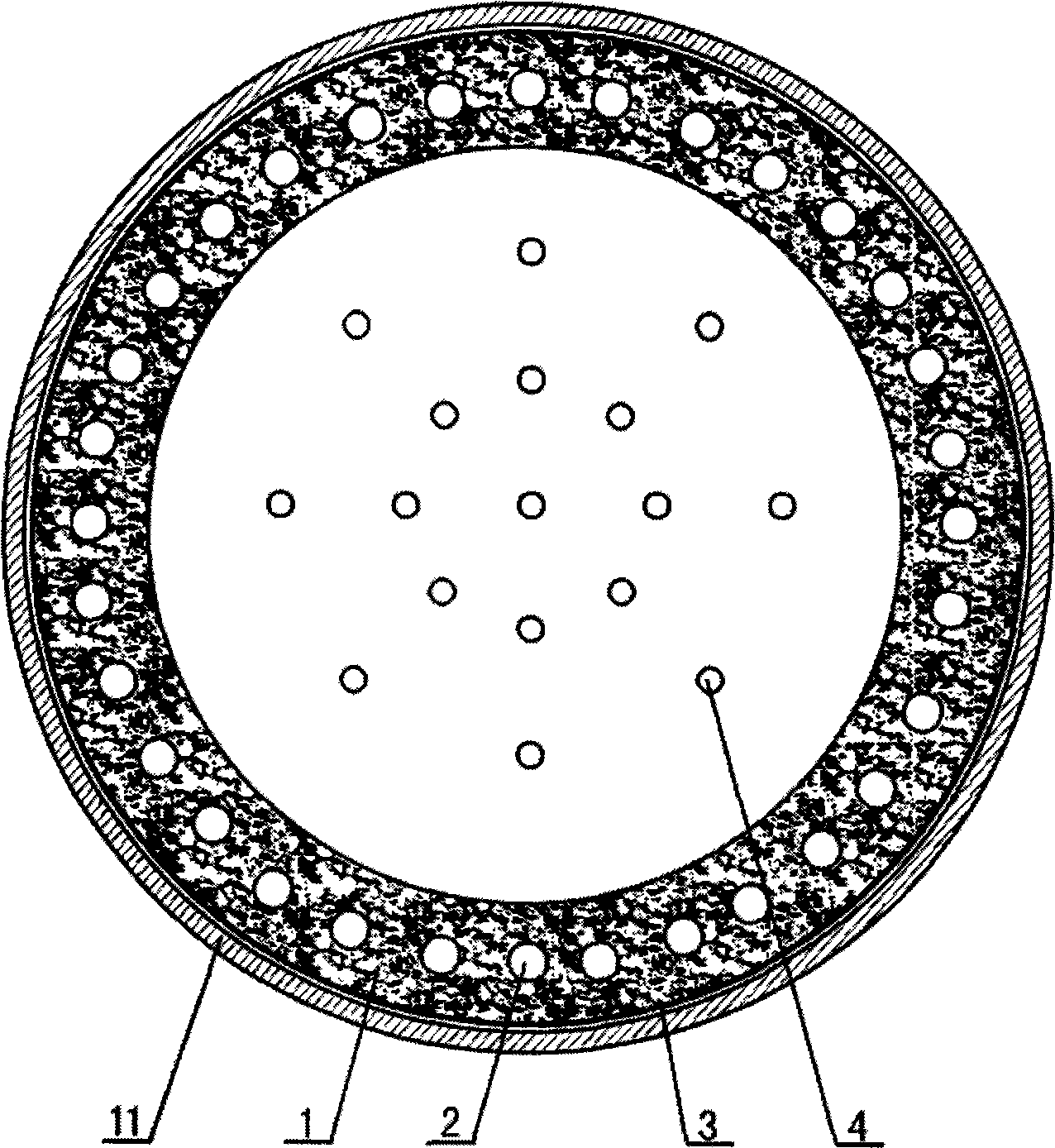 Compressed straw sustained-release fertilizer planting device covered with knitting bag load-bearing container