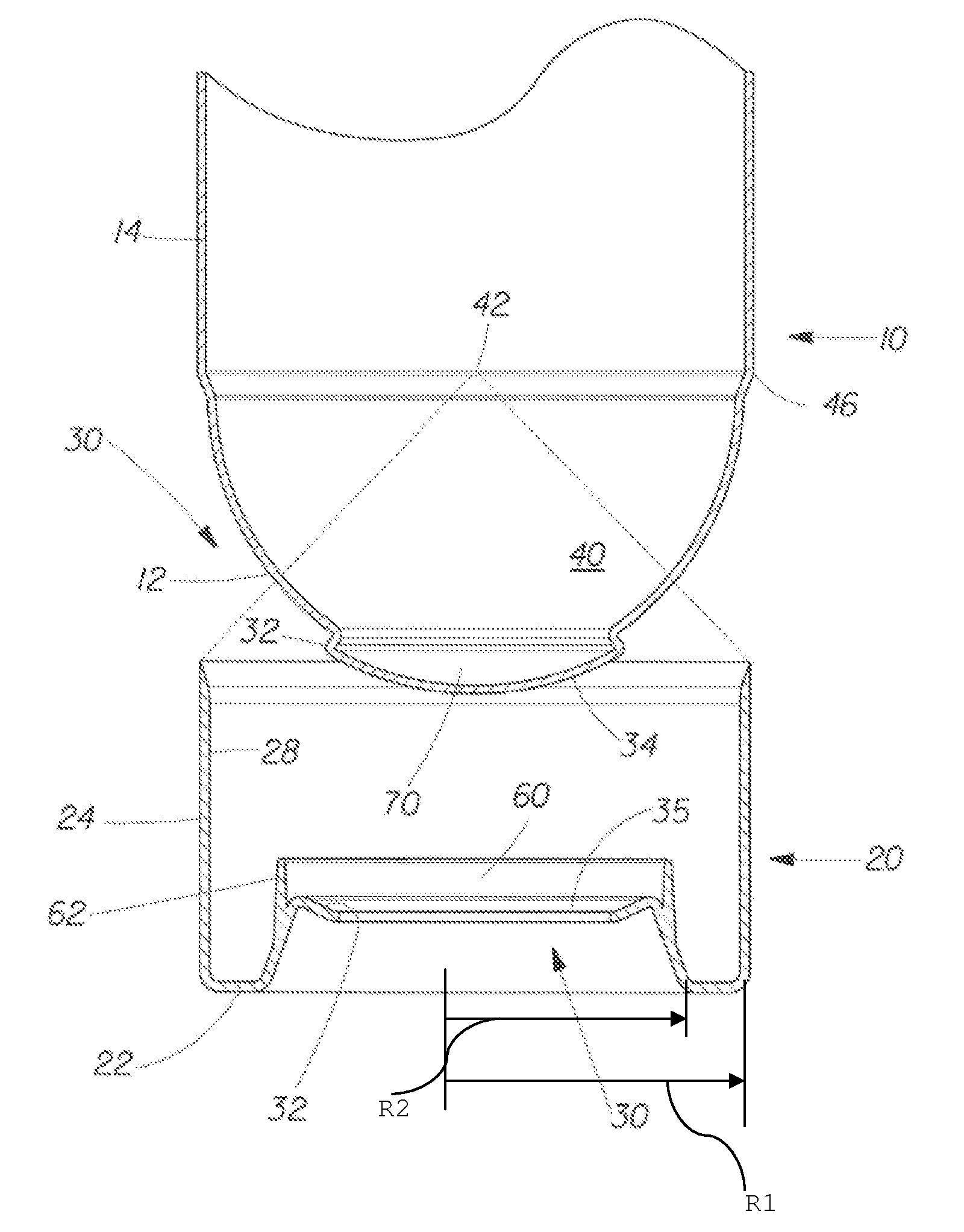 Base cup for a supportable pressurizable container