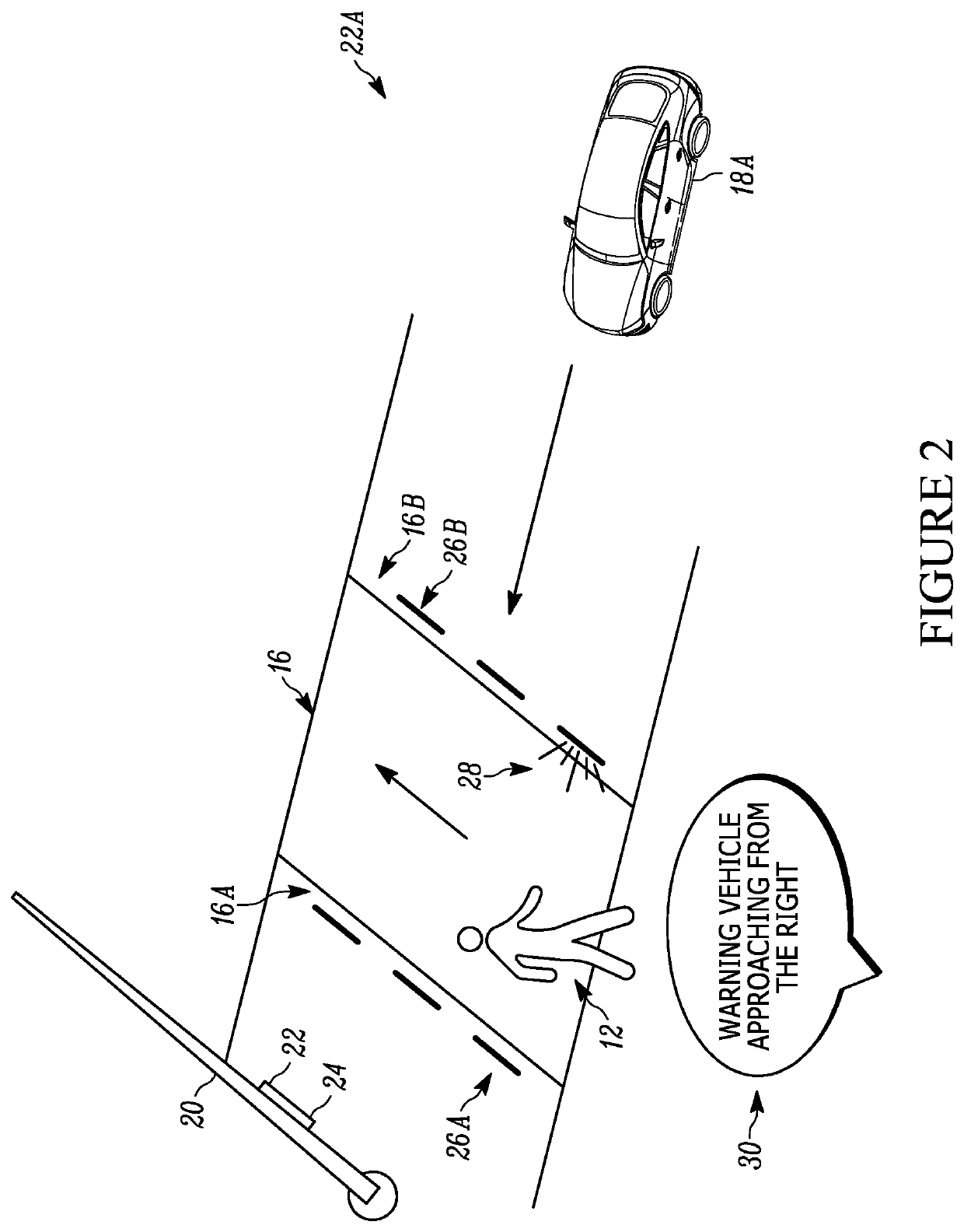 Intelligent intersection crosswalk vulnerable road user warning system