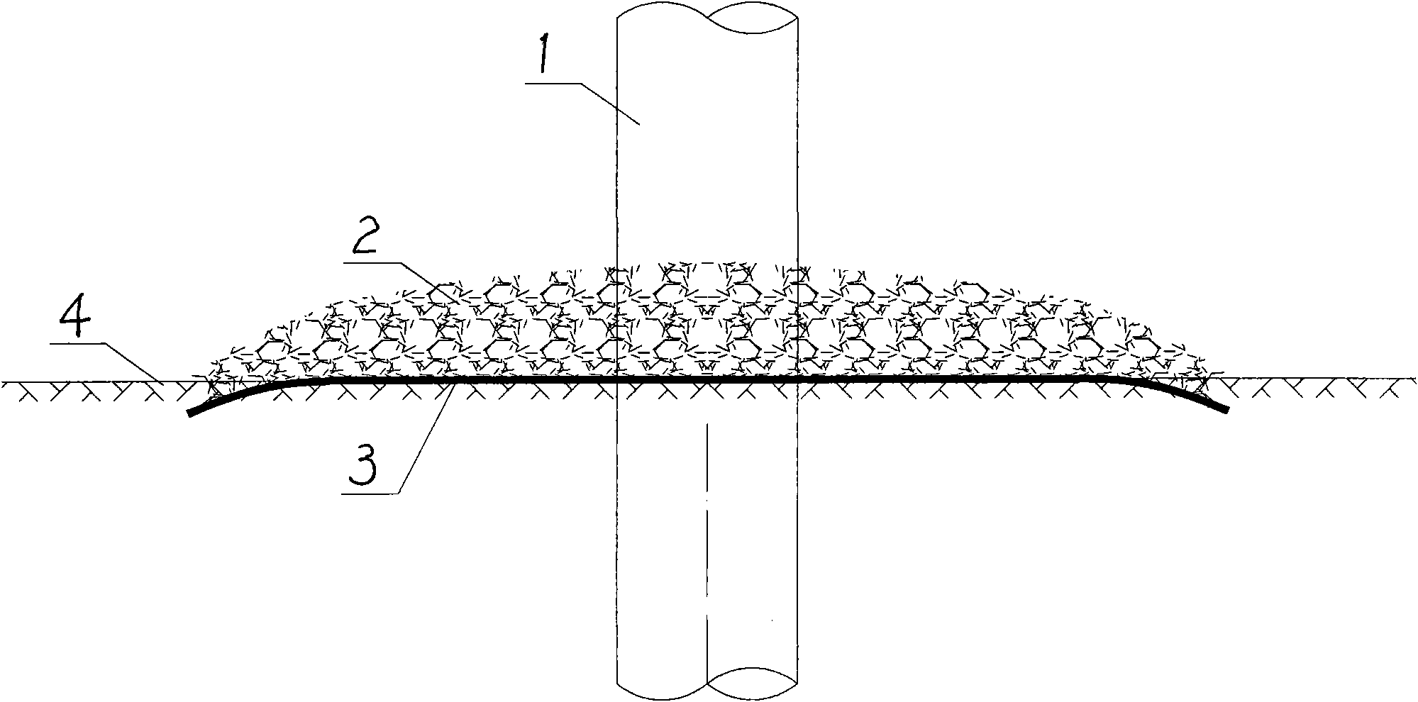 Erosion protection processing method for offshore wind turbine foundation