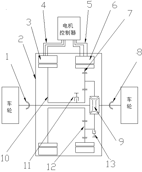 Power assembly of full electric vehicle electric drive system