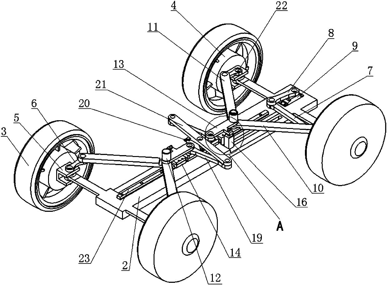 Hub-motor-based all-directional steering system for pipe gallery inspection trolley