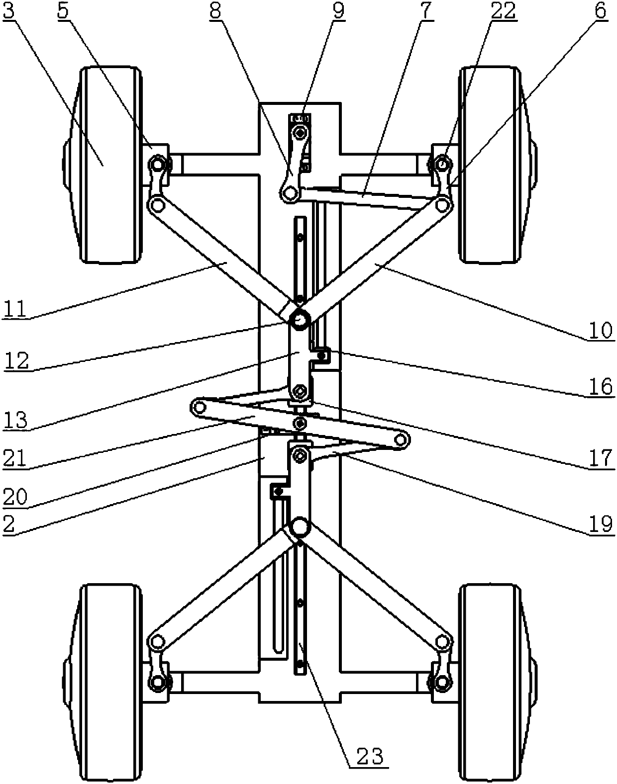 Hub-motor-based all-directional steering system for pipe gallery inspection trolley