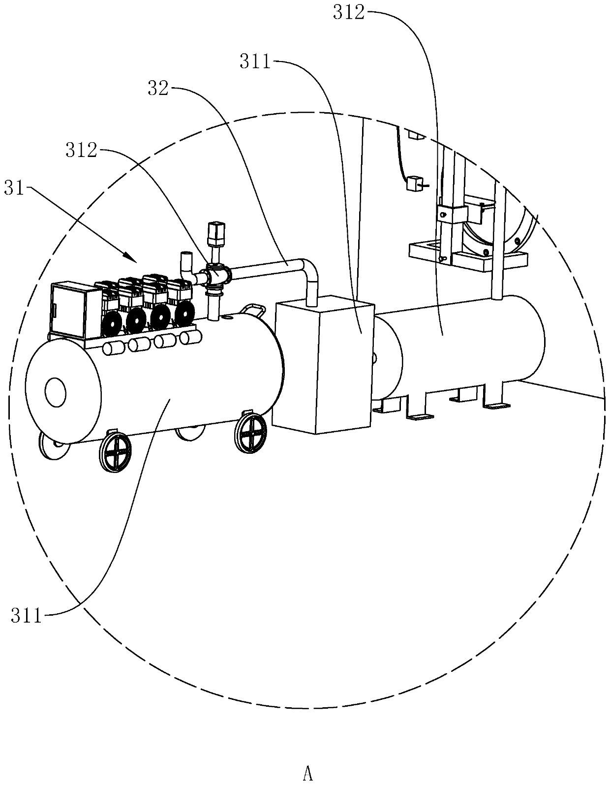 Air supplementing and drying type temperature, humidity and pressure integrated vacuum dryer and material drying detection method