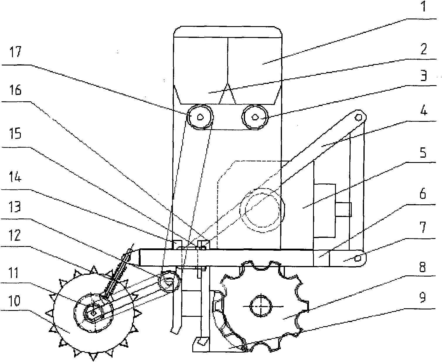 Active anti-blocking no-tillage planter using cutaway disc hollow