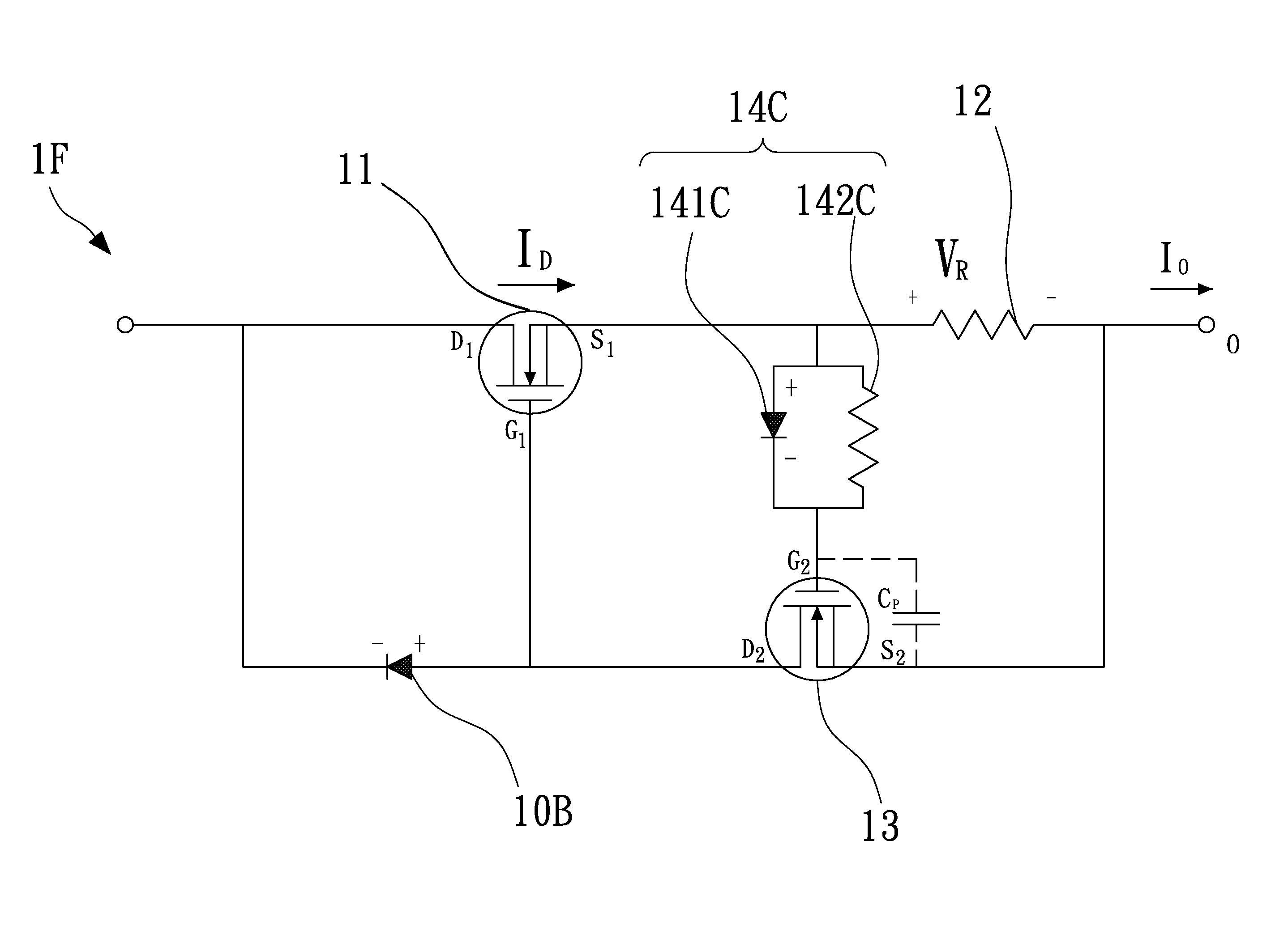 Limiting current circuit that has output short circuit protection